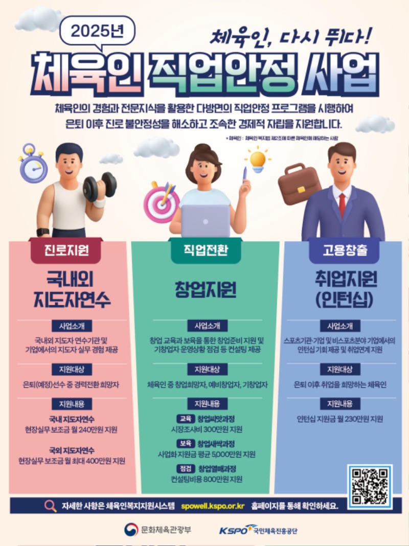 1. 2025년도 체육인 직업안정 사업 안내 포스터.jpg