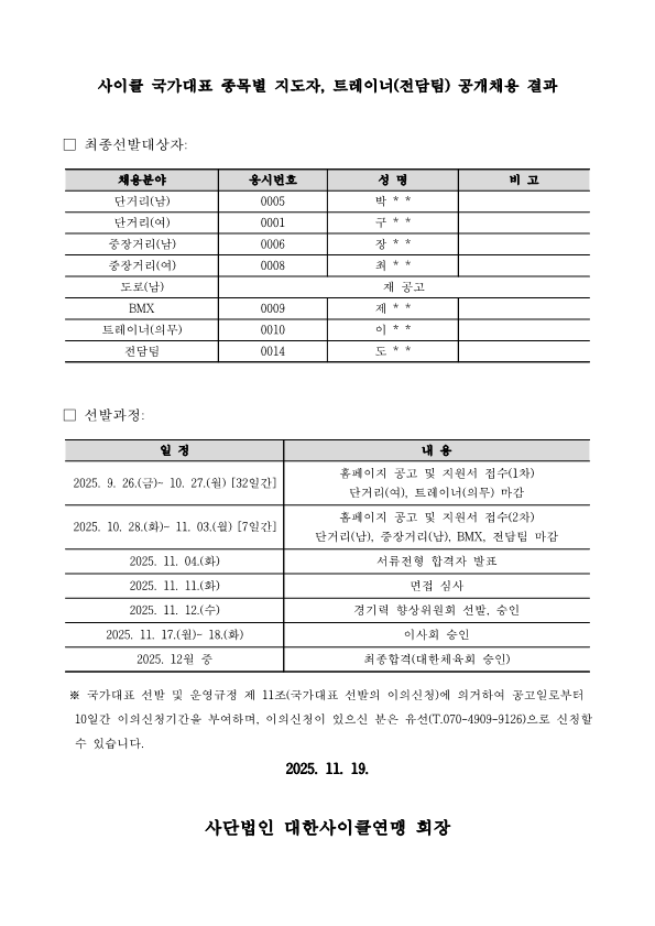 공고_종목별 지도자 채용 결과_251118_1.png
